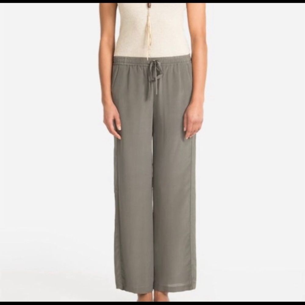 Johnny Was Olive Green Wide-Leg Pants